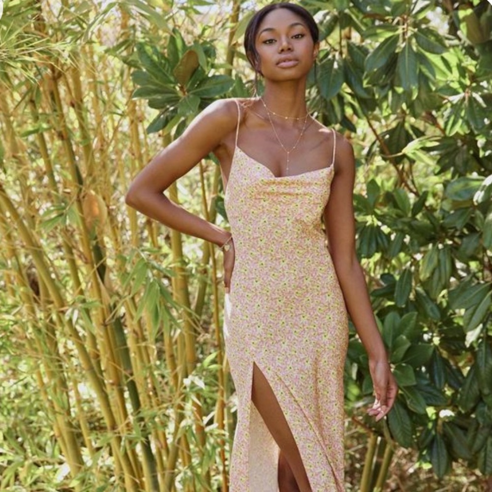 Resa River Slip Dress in Laguna